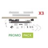 Pack 3 motorisations YSLO FLEX IO 2 Vantaux Blanc